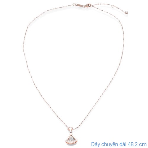 Dây Chuyền Hợp Kim Đính Đá Nữ AvaJi AVJ.N000043.00 Màu Vàng Hồng