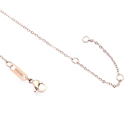 Dây Chuyền Hợp Kim Đính Đá Nữ AvaJi AVJ.N000043.00 Màu Vàng Hồng