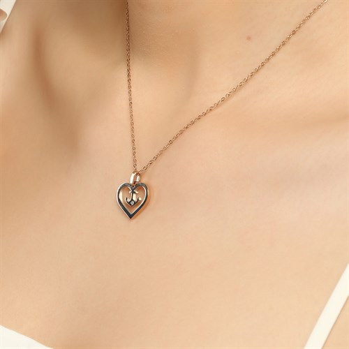 Dây Chuyền Hợp Kim Nữ AvaJi Đính Đá AVJ.N000045.00 Màu Vàng