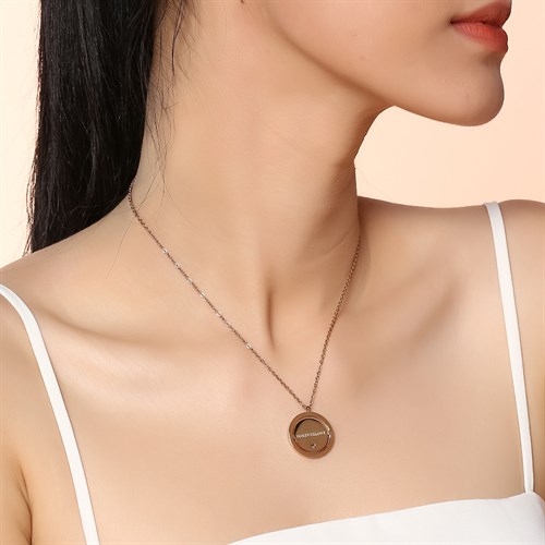 Dây Chuyền Hợp Kim Nữ AvaJi AVJ.N000048.00 Màu Vàng