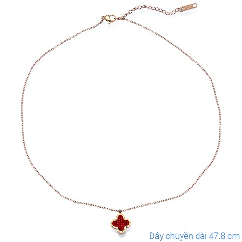 Dây Chuyền Hợp Kim Nữ AvaJi Đính Đá AVJ.N000061.00 Màu Vàng