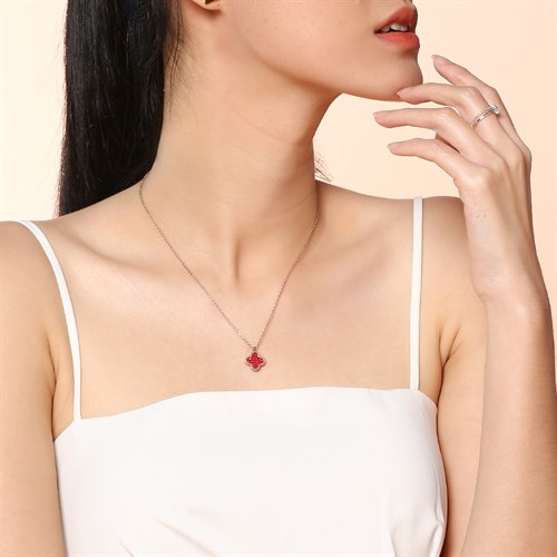 Dây Chuyền Hợp Kim Nữ AvaJi Đính Đá AVJ.N000061.00 Màu Vàng