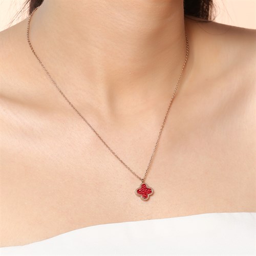 Dây Chuyền Hợp Kim Nữ AvaJi Đính Đá AVJ.N000061.00 Màu Vàng