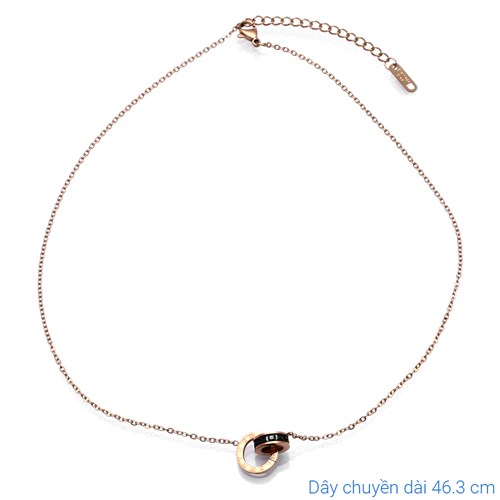 Dây Chuyền Hợp Kim Nữ AvaJi Đính Đá AVJ.N000064.00 Màu Vàng