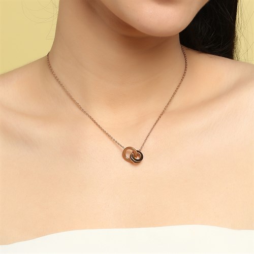 Dây Chuyền Hợp Kim Nữ AvaJi Đính Đá AVJ.N000064.00 Màu Vàng