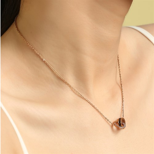 Dây Chuyền Hợp Kim Nữ AvaJi Đính Đá AVJ.N000064.00 Màu Vàng