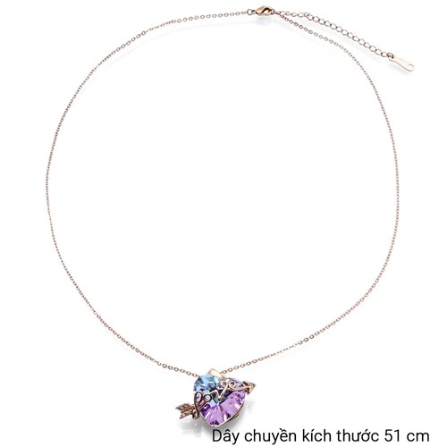 Dây Chuyền Hợp Kim Nữ AvaJi Đính Đá AVJ.N000075.00 Màu Vàng