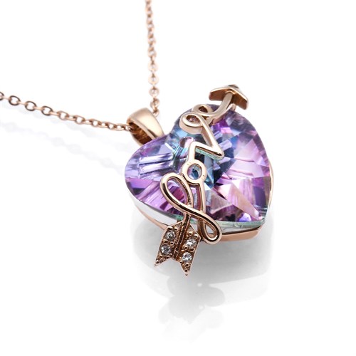 Dây Chuyền Hợp Kim Nữ AvaJi Đính Đá AVJ.N000075.00 Màu Vàng