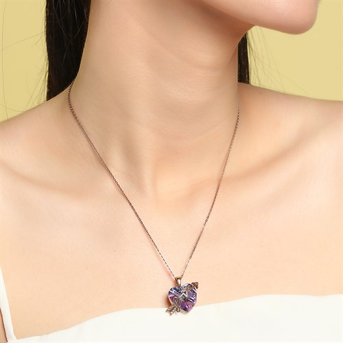 Dây Chuyền Hợp Kim Nữ AvaJi Đính Đá AVJ.N000075.00 Màu Vàng