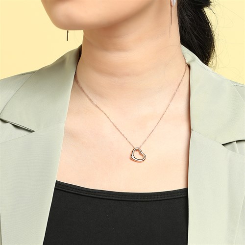 Dây Chuyền Hợp Kim Nữ AvaJi Đính Đá AVJ.N000078.00 Màu Vàng