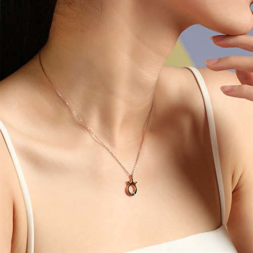 Dây Chuyền Hợp Kim Nữ AvaJi Đính Đá AVJ.N000079.00 Màu Vàng