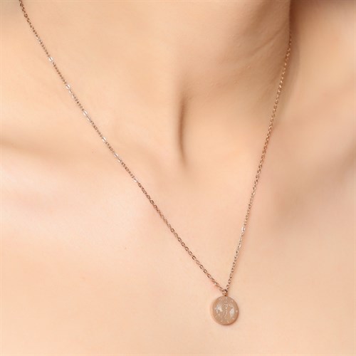 Dây Chuyền Hợp Kim Nữ AvaJi Đính Đá AVJ.N000080.00 Màu Vàng