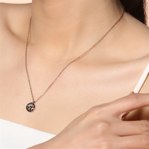 Dây Chuyền Hợp Kim Nữ AvaJi Đính Đá AVJ.N000080.00 Màu Vàng