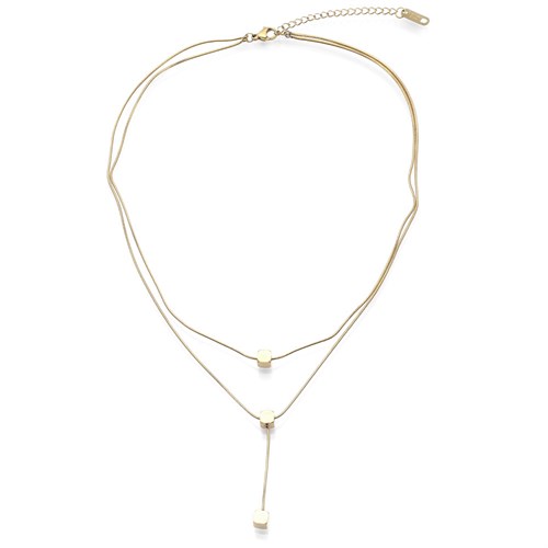 Dây Chuyền Hợp Kim Nữ AvaJi Đính Đá AVJ.N000082.00 Màu Vàng