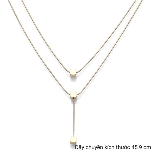 Dây Chuyền Hợp Kim Nữ AvaJi Đính Đá AVJ.N000082.00 Màu Vàng
