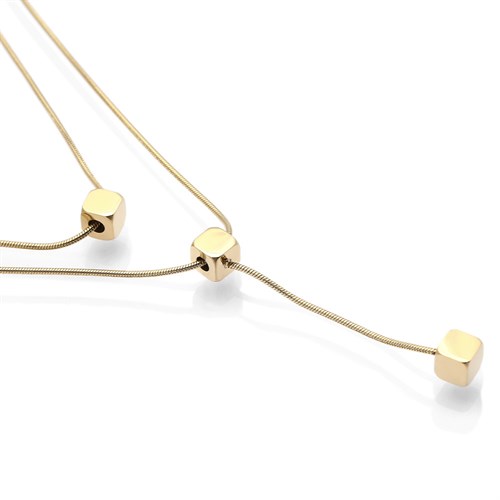 Dây Chuyền Hợp Kim Nữ AvaJi Đính Đá AVJ.N000082.00 Màu Vàng