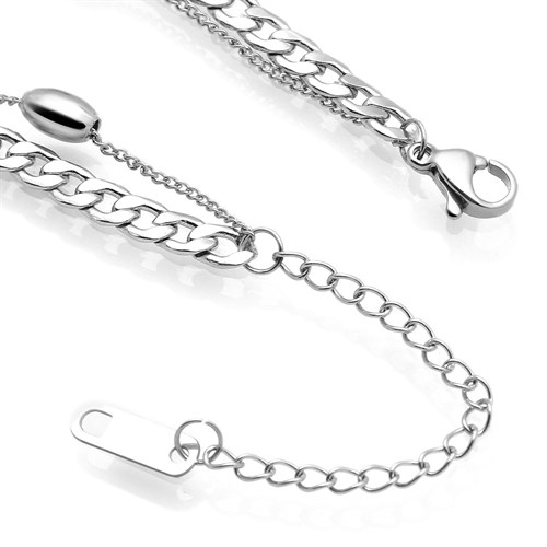 Dây Chuyền Hợp Kim Nữ AvaJi Đính Đá AVJ.N000083.00 Màu Bạc