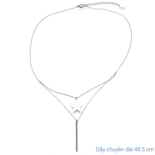 Dây Chuyền Hợp Kim Nữ AvaJi AVJ.N000087.00 Màu Bạc