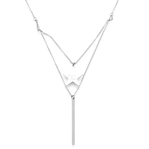 Dây Chuyền Hợp Kim Nữ AvaJi AVJ.N000087.00 Màu Bạc