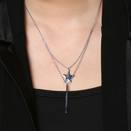 Dây Chuyền Hợp Kim Nữ AvaJi AVJ.N000087.00 Màu Bạc