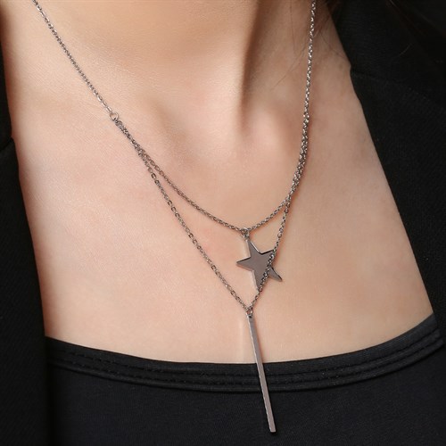 Dây Chuyền Hợp Kim Nữ AvaJi AVJ.N000087.00 Màu Bạc