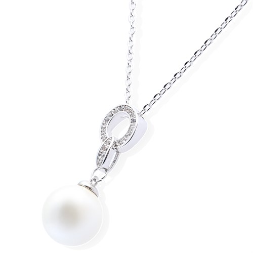 Dây Chuyền Hợp Kim Nữ AvaJi Ngọc Trai AVJ.N000115.00 Màu Bạc