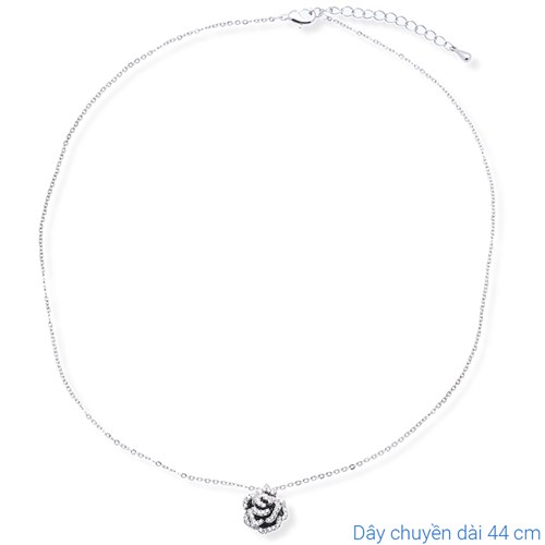 Dây Chuyền Hợp Kim Nữ AvaJi Đính Đá AVJ.N000116.00 Màu Bạc