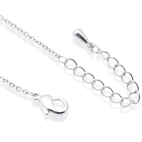 Dây Chuyền Hợp Kim Nữ AvaJi Đính Đá AVJ.N000116.00 Màu Bạc