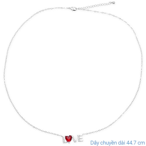 Dây Chuyền Hợp Kim Nữ AvaJi Đính Đá AVJ.N000123.00 Màu Bạc