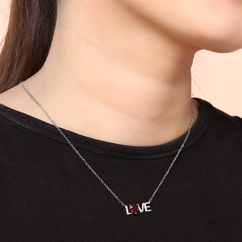 Dây Chuyền Hợp Kim Nữ AvaJi Đính Đá AVJ.N000123.00 Màu Bạc