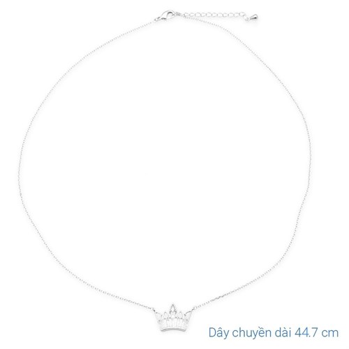 Dây Chuyền Hợp Kim Nữ AvaJi Đính Đá AVJ.N000124.00 Màu Bạc