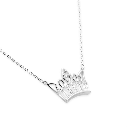 Dây Chuyền Hợp Kim Nữ AvaJi Đính Đá AVJ.N000124.00 Màu Bạc