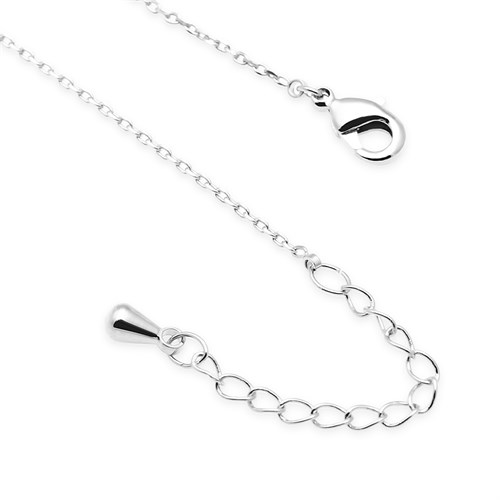 Dây Chuyền Hợp Kim Nữ AvaJi Đính Đá AVJ.N000124.00 Màu Bạc