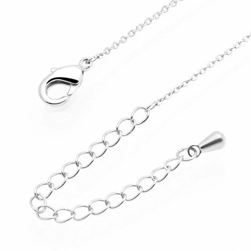 Dây Chuyền Hợp Kim Nữ AvaJi Đính Đá AVJ.N000126.00 Màu Bạc