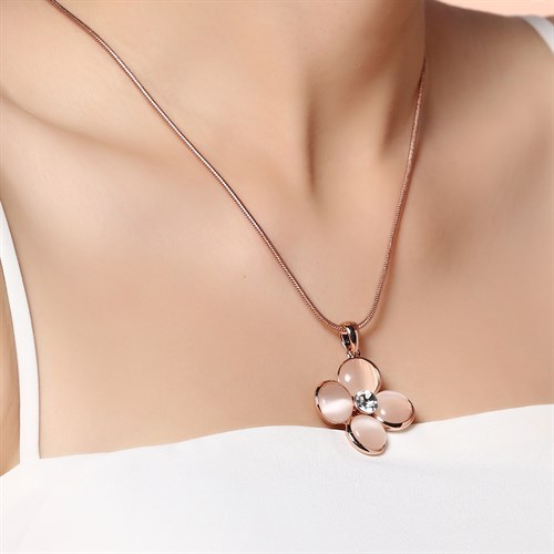 Dây Chuyền Hợp Kim Nữ AvaJi Đính Đá AVJ.N000131.00 Màu Vàng