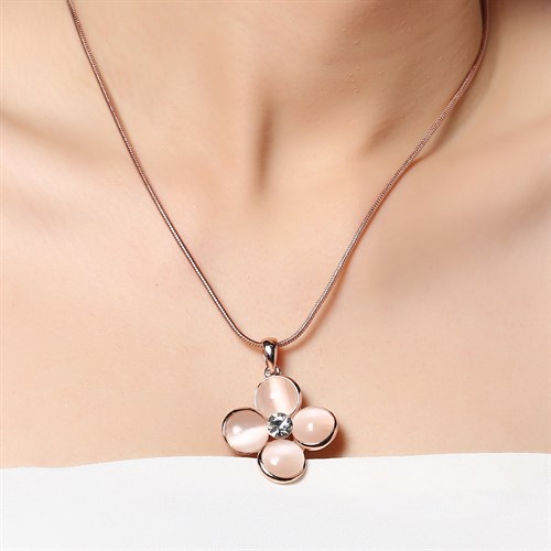 Dây Chuyền Hợp Kim Nữ AvaJi Đính Đá AVJ.N000131.00 Màu Vàng