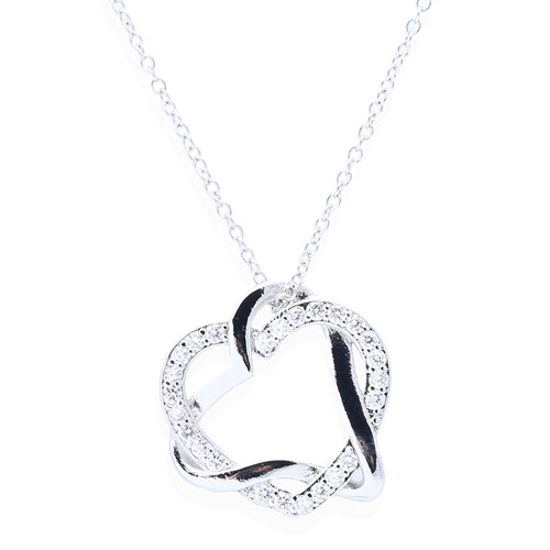 Dây Chuyền Hợp Kim Nữ AvaJi Đính Đá AVJ.N000135.00 Màu Bạc