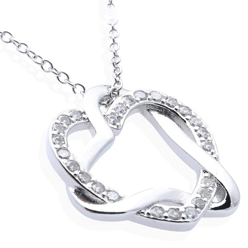 Dây Chuyền Hợp Kim Nữ AvaJi Đính Đá AVJ.N000135.00 Màu Bạc