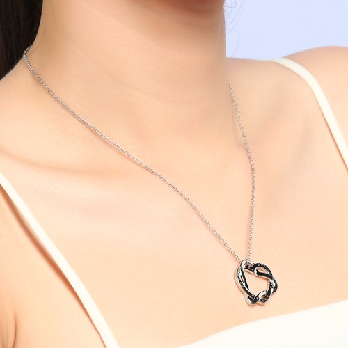 Dây Chuyền Hợp Kim Nữ AvaJi Đính Đá AVJ.N000135.00 Màu Bạc