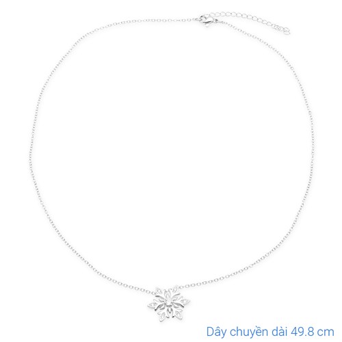 Dây Chuyền Hợp Kim Nữ AvaJi Đính Đá AVJ.N000137.00 Màu Bạc