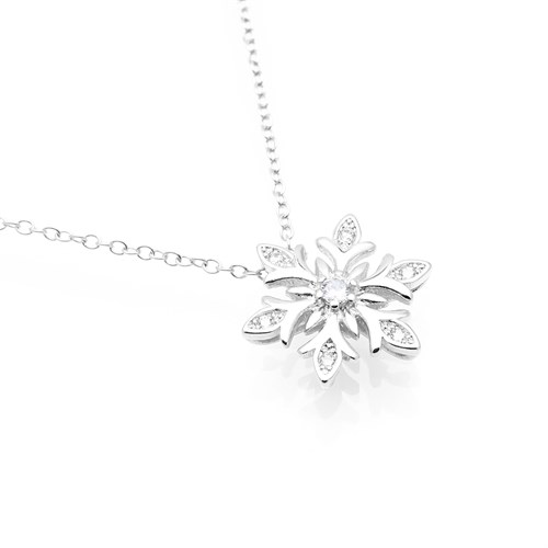 Dây Chuyền Hợp Kim Nữ AvaJi Đính Đá AVJ.N000137.00 Màu Bạc