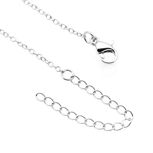 Dây Chuyền Hợp Kim Nữ AvaJi Đính Đá AVJ.N000137.00 Màu Bạc