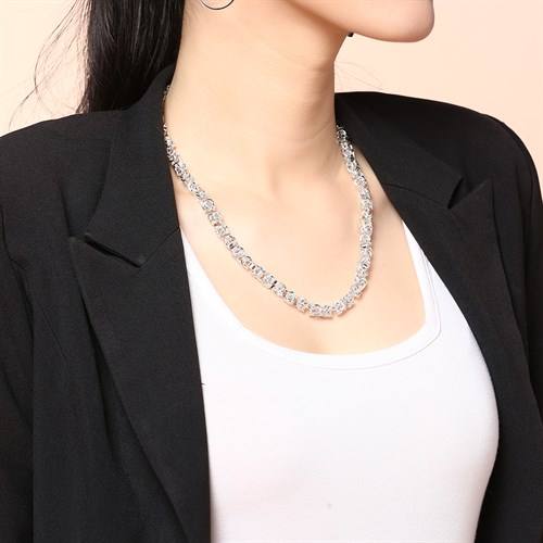 Dây Chuyền Hợp Kim Unisex AvaJi AVJ.N000141.00 Màu Bạc