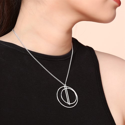 Dây Chuyền Hợp Kim Nữ AvaJi AVJ.N000143.00 Màu Bạc