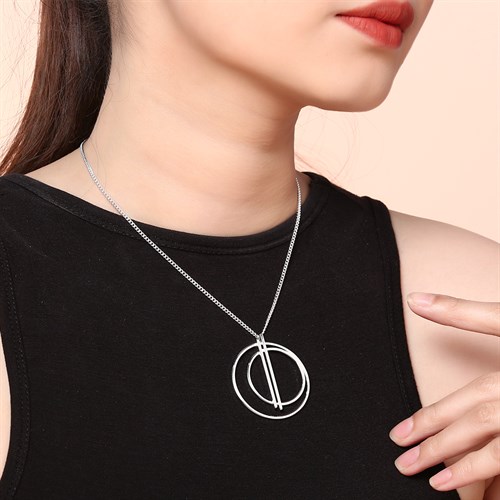 Dây Chuyền Hợp Kim Nữ AvaJi AVJ.N000143.00 Màu Bạc