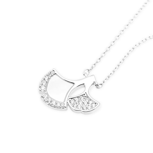 Dây Chuyền Hợp Kim Nữ AvaJi Đính Đá AVJ.N000145.00 Màu Bạc