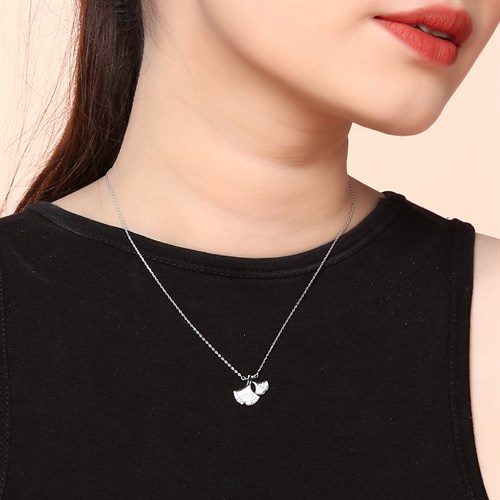 Dây Chuyền Hợp Kim Nữ AvaJi Đính Đá AVJ.N000145.00 Màu Bạc