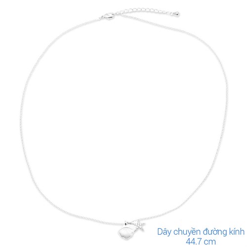Dây Chuyền Hợp Kim Nữ AvaJi Đính Đá AVJ.N000146.00 Màu Bạc