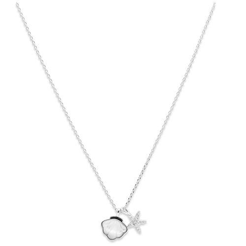 Dây Chuyền Hợp Kim Nữ AvaJi Đính Đá AVJ.N000146.00 Màu Bạc