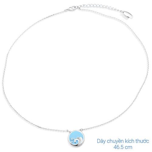 Dây Chuyền Hợp Kim Nữ AvaJi Đính Đá AVJ.N000148.00 Màu Bạc